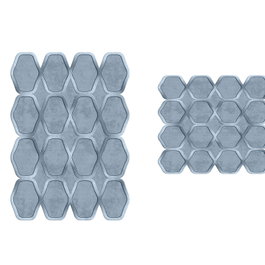 Mijölnir Juego de alfombrillas de baño Azul (2 piezas)